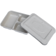 Set 50 caserole bio din carton, albe, cu 3 compartimente si capac separat